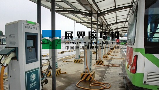 長沙電動汽車充電樁車棚膜結構工程