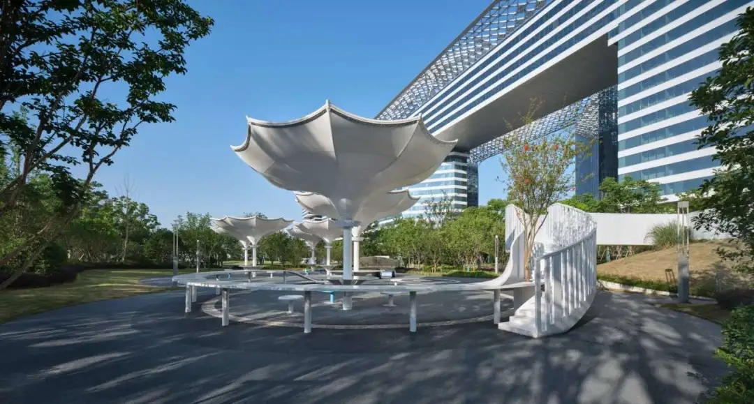 口袋公園，那些適得其所的張拉膜設(shè)計